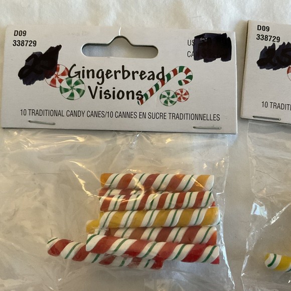 Gingerbread Visions Miniature Crafting Pieces NEW Candy Canes And Candy Trees - Picture 2 of 4